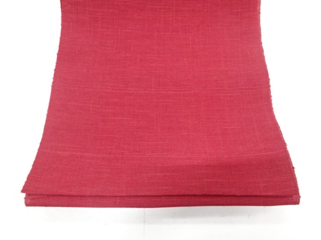  楓模様織り出し　夏用名古屋帯